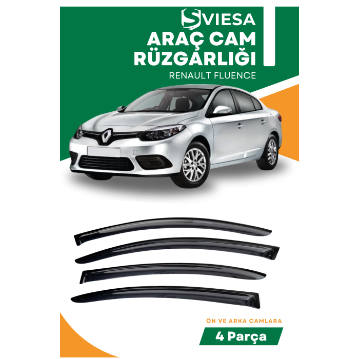 RENAULT FLUENCE  uyumlu oto camlara özel ölçü cam rüzgarlığı rüzgarlık