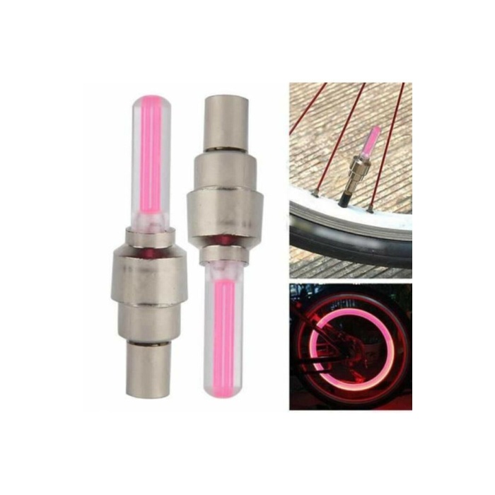 Led Işıklı Lastik Sibop Kapağı - Pembe
