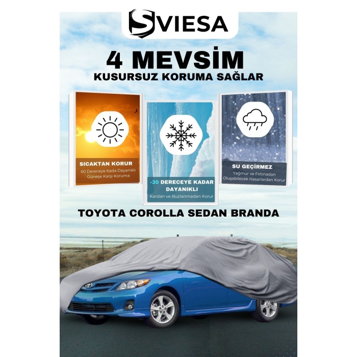 Toyota Corolla Sedan Branda Lüx Kalite Oto Brandası,araba Çadırı