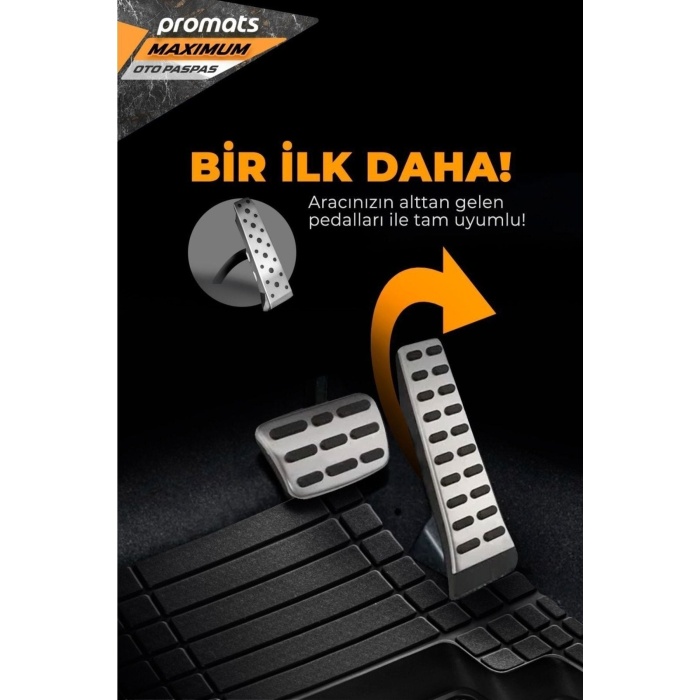 Mahir Otom Renault Clio 5 2020 Model Ve Sonrası Uyumlu Oto Paspas 4d Maximum (SİYAH)