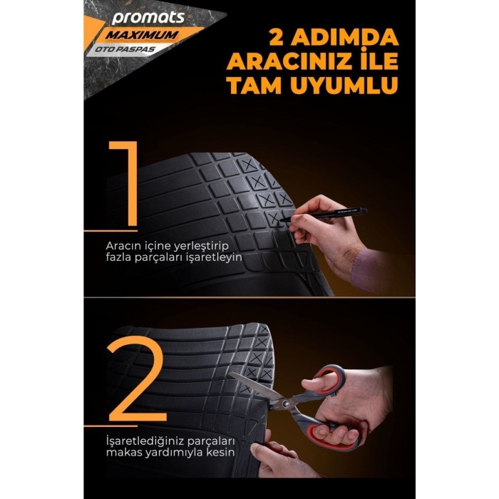 Mahir Otom Renault Clio 5 2020 Model Ve Sonrası Uyumlu Oto Paspas 4d Maximum (SİYAH)