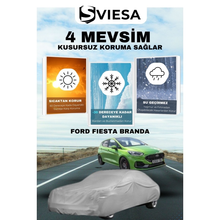 Ford Fiesta Uyumlu Branda Lüx Kalite Oto Brandası,araba Çadırı