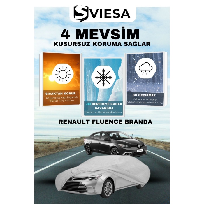Renault Fluence Uyumlu Branda Lüx Kalite Oto Brandası,araba Çadırı