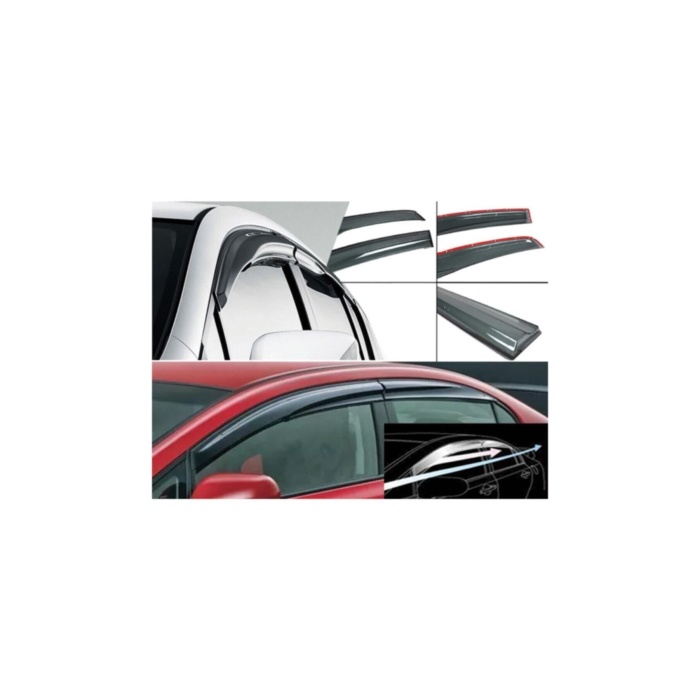 Citroen C Elysee Mügen Cam Rüzgarlığı 4 Parça 2012 Üzeri