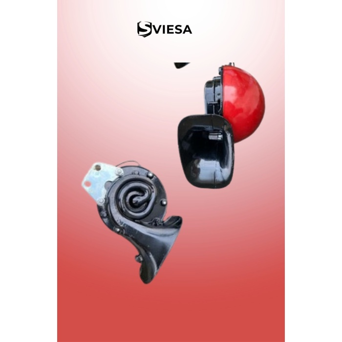 Çat Çat Korna 2 li Set Kırmızı 12 Volt Salyangoz Mitsuba Tip Amerikan