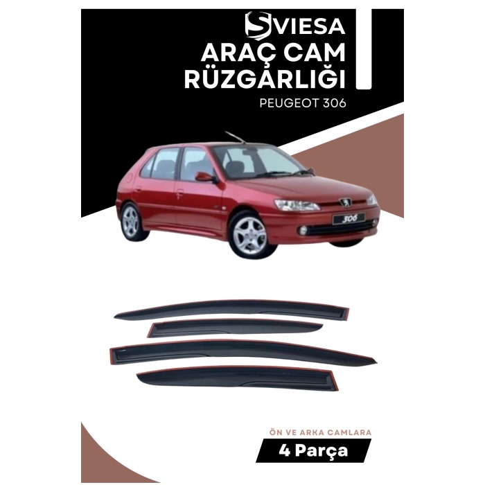 PEUGEOT 306 uyumlu oto camlara özel ölçü cam rüzgarlığı rüzgarlık