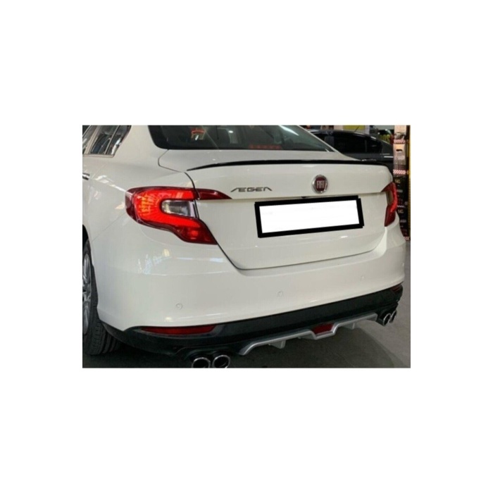 Spoiler Fiat Egea Bagaj Üzeri Çıta - Spoiler Pianoblack - Parlak Siyah + Çift Taraflı Bantlı