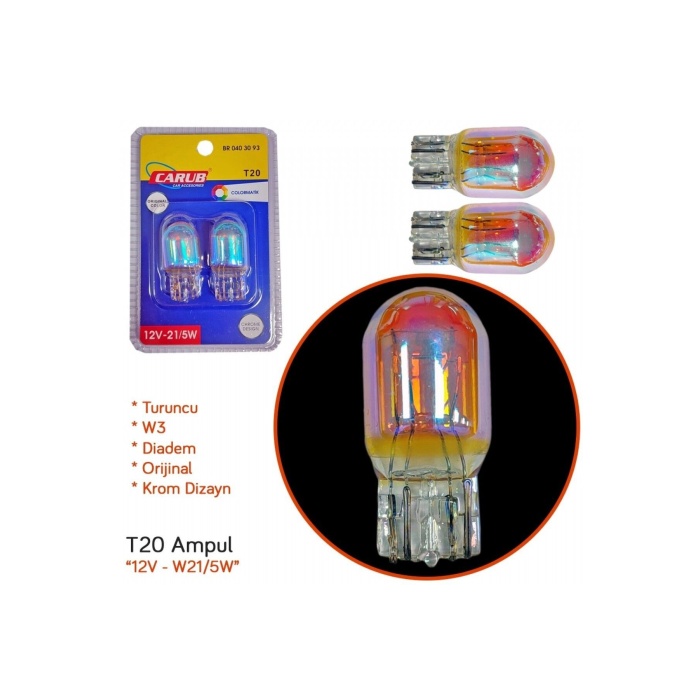 12V T20 Ampul W21/5W Diadem Orange W3 Orijinal BR0403093