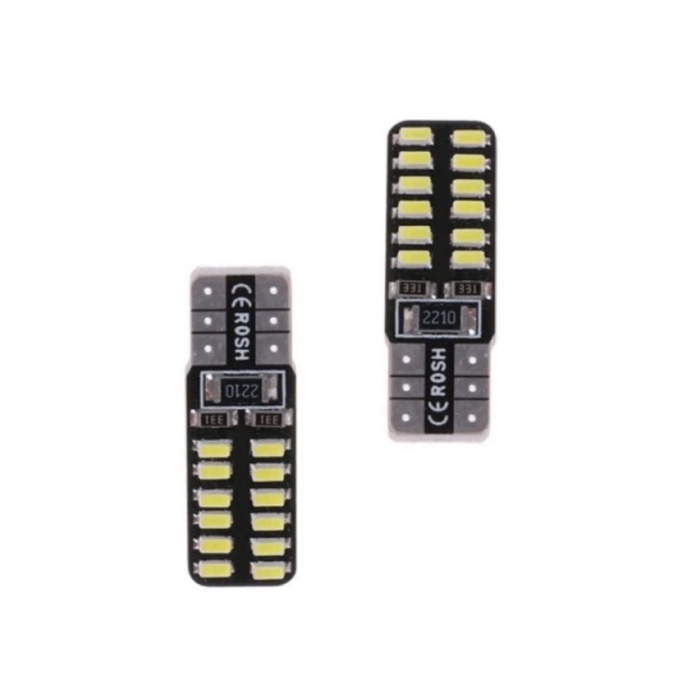 T10 Dipsiz W5w Canbus 3030 6 Ledli Beyaz Park Plaka Ampülü (2 ADET) T10 Canbus Kargolu