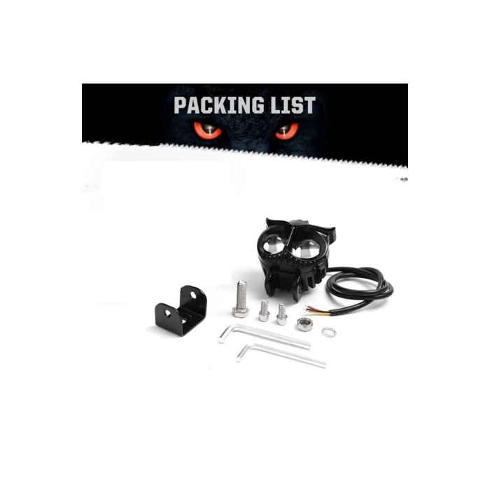 2.5 Inç Motosiklet Far Led Spot Beyaz Sarı Sürüş Lambası Iki Renk Baykuş Farlar 12v-20v