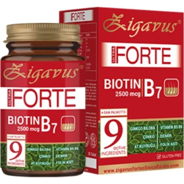 Zigavus Ultra Forte Biotin B7 30 Tablet (saç, Tırnak Ve Cilt)