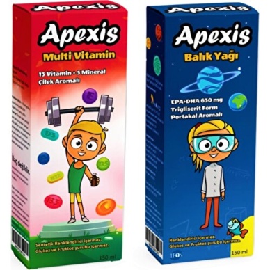 Apexis Multi Vitamin Şurup 150 Ml + Balık Yağı 150 Ml