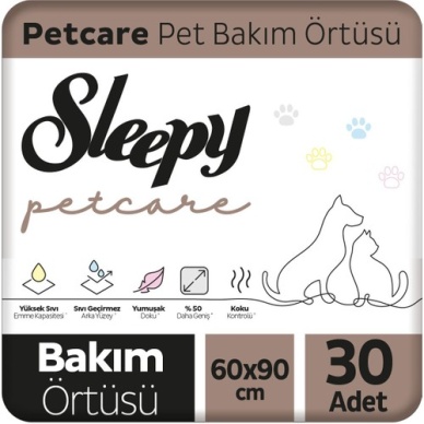 Sleepy Petcare Pet Bakım Örtüsü 60x90 Cm 30 Adet