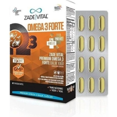 Zade Vital Premium Omega 3 Forte 1.200 Mg Balık Yağı 40 Kapsül