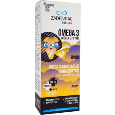 Zade Vital Miniza Omega 3 Ve Çörek Otu Yağı 150 Ml