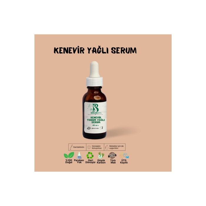 Kenevir Tohum Yağlı Özel Serum (100 ml) – Doğal İçeriklerle Cilt Onarımı ve Nem Desteği