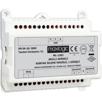 MaxLogic ML-1362 Akıllı adresli kontak izleme modülü, 1 giriş