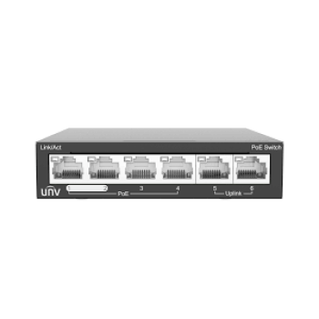 Uniview NSW2020-6T-POE-IN 4 Port 10/100 Poe + 2 Port 10/100 Ethernet 60W Poe Yönetilemez Switch