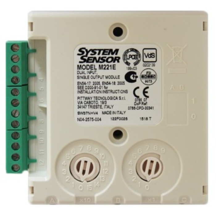 System Sensor M221E Çift Giriş Tek Kontrol Çıkış Modülü