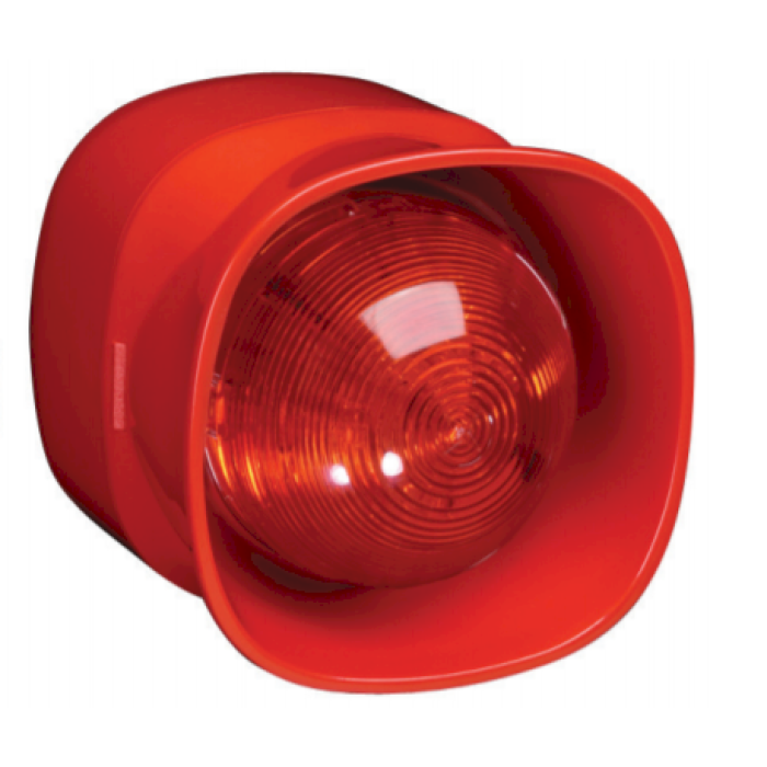Cooper CASB383-WP Elektronik Adreslenebilir Duvar Tipi Flaşörlü Elektronik Siren, 100dB, Dahili Kısa Devre İzolatörü ile, Harici Tip IP66
