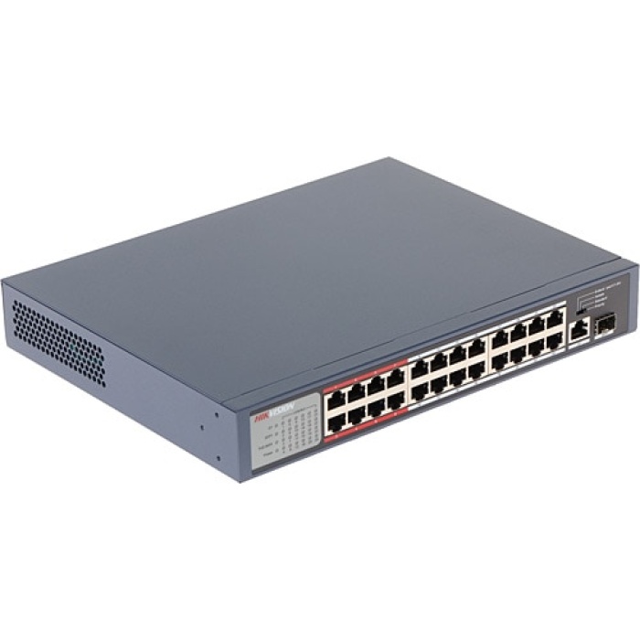 Hikvision DS-3E0326P-E(C)(O-STD) 24 Portlu Hızlı Ethernet Yönetilmeyen PoE Switch