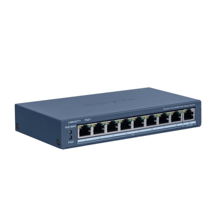 Hikvision DS-3E1309P-EI/M 8 Portlu Hızlı Ethernet Akıllı PoE Switch