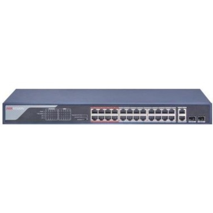 Hikvision DS-3E1326P-EI 24 Portlu Hızlı Ethernet Akıllı PoE Switch