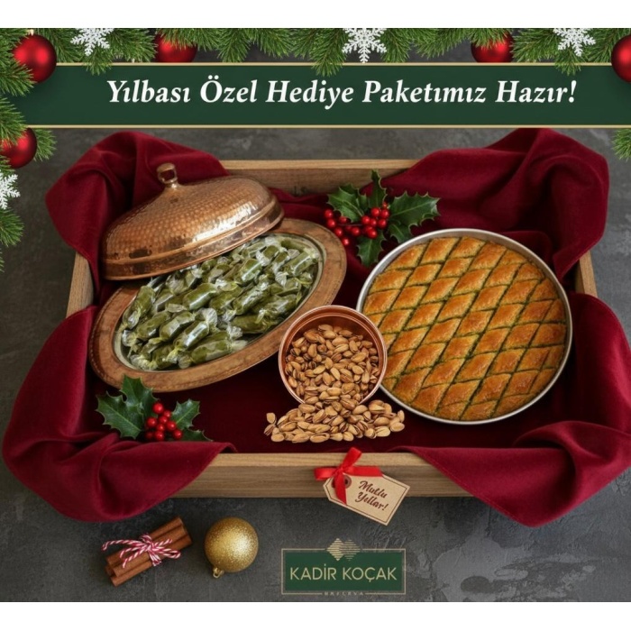 Yılbaşı Paketi Fıstık Ezmesi+ Antep Fıstığı+ Baklava