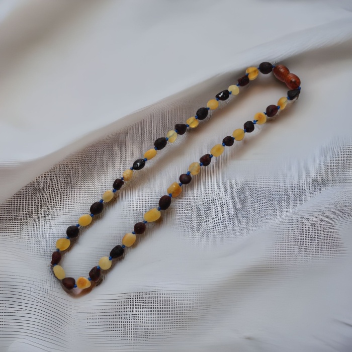 Mat Bebek Damla Kehribar Kolye (Dişkolyesi) MAT04