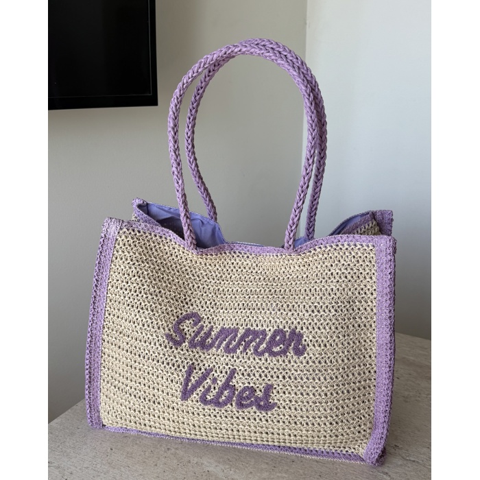 SUMMER VİBES LİLA İTHAL YENİ SEZON KADIN ÇANTA
