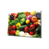 Meyve ve Sebze Temalı 3D Dekoratif Cam Tablo Fruits and Vegetables Art