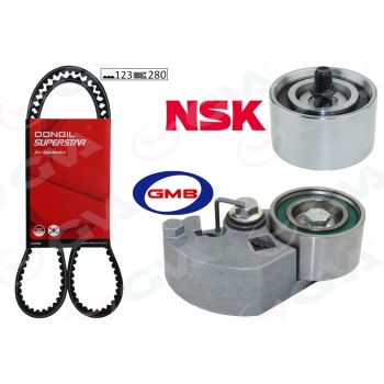 Triger Kayış Seti Eksantrik Seti Hyundaı Accent Admıre Getz 1.5L D3ea 02-05 / Tucson Santafe 2.0L 2.2L D4ea D4eb 04-09 / Sonata 2.0L 06-11 / Kıa Sportage 2.0L D4ea 04-10 1 Kayış 2 Rulman 123X280 2431227000-2481027250-2441027250