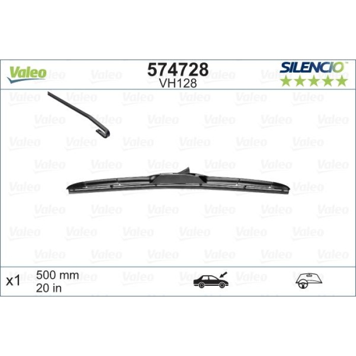 Silecek Rüzgarlıklı Kıa Subaru Suzukı Toyota - Valeo Silencio Hibrid Vm128 X1 500 Mm 642304-76630SZTG01-983602J000