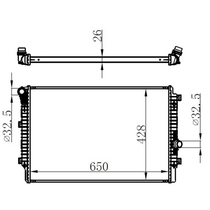 Radyator Brazing Mt 650X628x26 Caddy Iv 2.0 Tdı 2015 65336 5K0121251Q