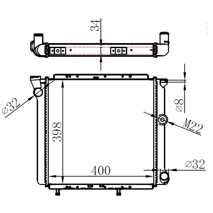 Radyatör Exp-R9-R11 360X370x18 Alüminyum 7700765602-7700759196-7701406496