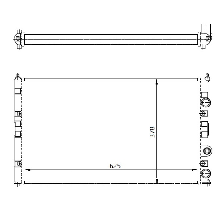 Radyatör Passat-Golf Iıı 2.8 Vr6-Polo-Lupo 1.4 16V-1.7Sdı-Ibıza Iı-Cordoba-Arosa Ac Mek 627X377x34 1H0121253BE-6N0121253M-1H0121253BJ