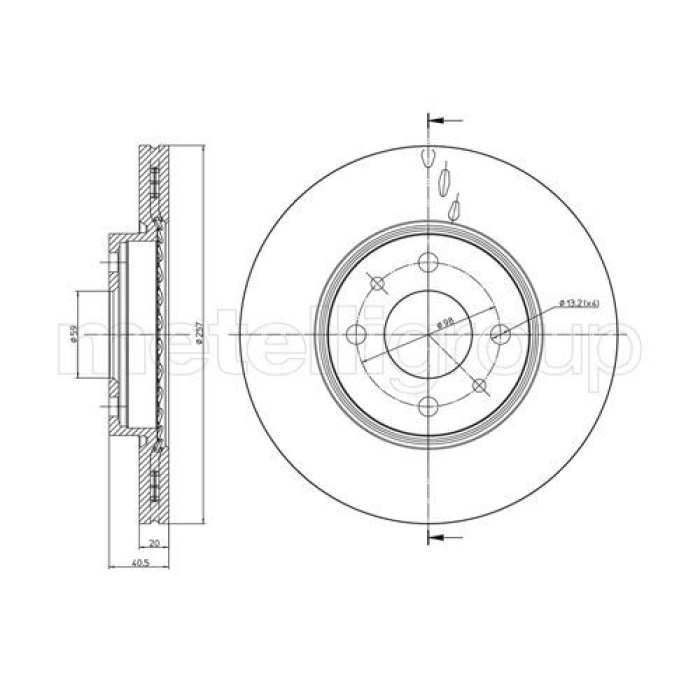 Ön Fren Aynası Fıat Palıo 97&gt; Sıena 96&gt; Albea 98&gt; 240X20 Havalı 4 Delik 71738145-46419204-71740120