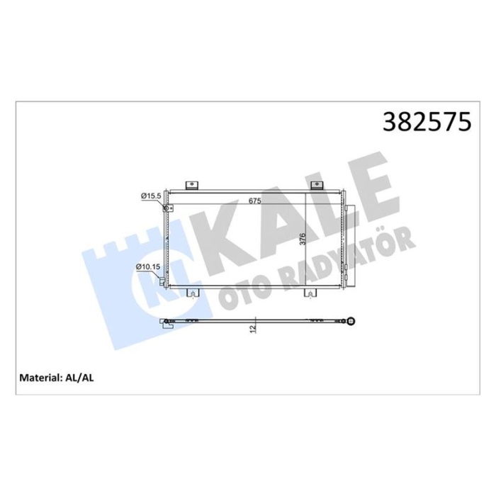 Honda Cıvıc X Fc 1.6İ-Dtec 16 &gt; Kurutucu İle Brazıng Al/Al 675X376x12 Klima Radyatörü 80100TGNG01