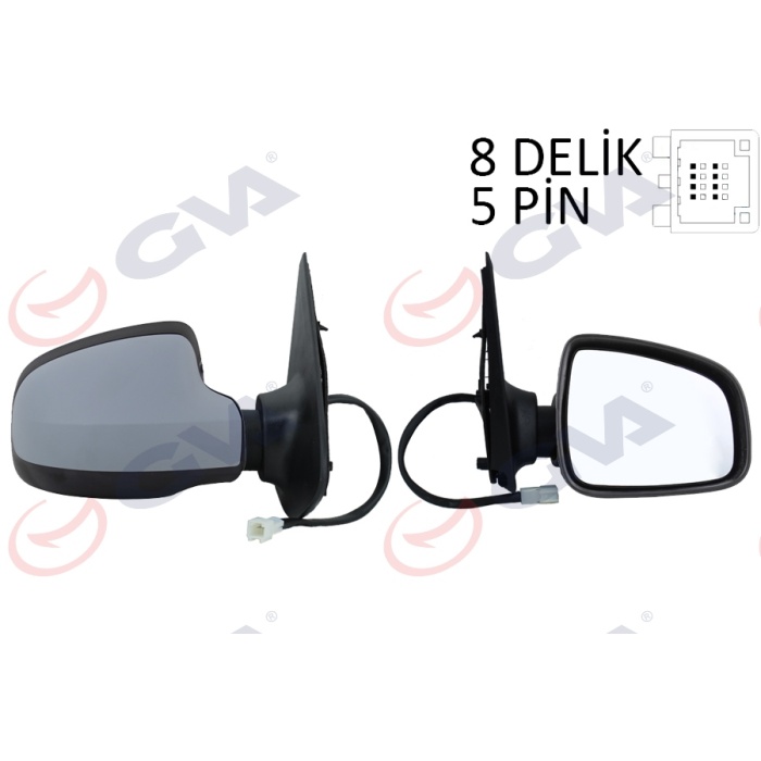 Dış Dikiz Aynası Sağ Sandero Stepway 12&gt; Elektrikli Isıtmalı Astarlı Konveks Sensörsüz Vm-6804Ehpsr 963011787R