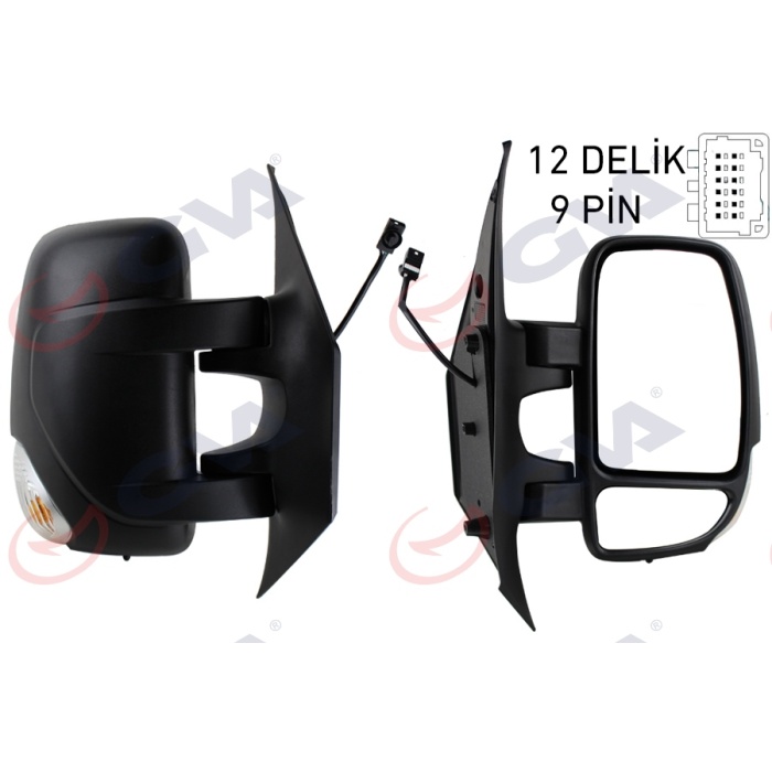 Dış Dikiz Aynası Sağ Master-Movano 10&gt; Elektrikli Isıtmalı Sinyalli Sensörlü Konveks 963016903R-4419412