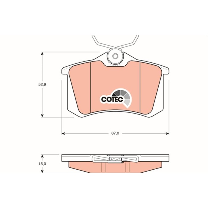 Arka Fren Balata Renault Clıo 05&gt; Kangoo 01&gt; Laguna 96&gt; Fluence 09&gt; Megane 96&gt; Cıtroen Berlıngo 99&gt; C2 C3 C4 03&gt; Ds4 11&gt; Peugeot 307 00&gt; 308 07&gt; Partner 96&gt;Vw Polo Classıc 95&gt;01 Golf Iıı-Iv-Passat Iıı 1H0698451F-4250.56-