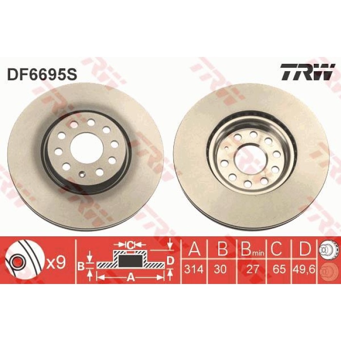 Fren Diski Ön Adet Alhambra 2010&gt;Sharan 2010&gt; 1K0615301AJ
