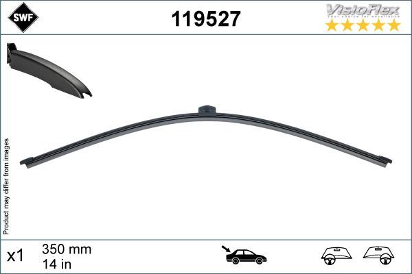 Swf Visioflex Flat Blade X1 340 Mm Arka Audı A3. Bmw X1. Vw Touareg 61622588277-95862805000-7P6955427
