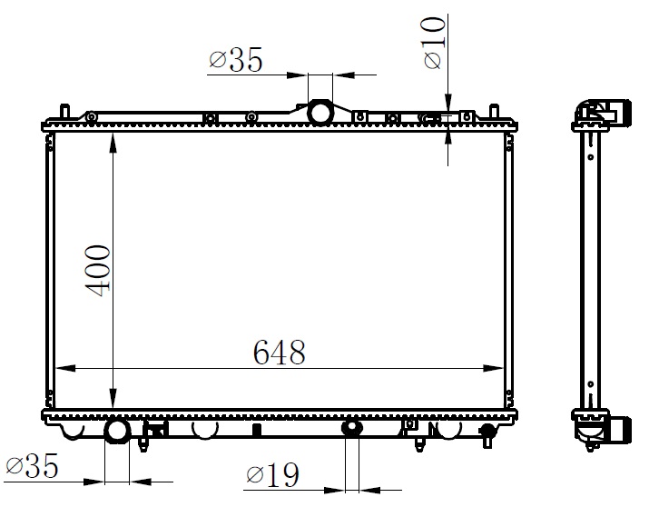 Radyatör Brazing S40 1.6 1.8 1.8İ 2.0 1995-2004 V40 1.6 1.8 1.8İ 2.0 1995-2004 Mek 400X658x16 8601843-8602065-8602107