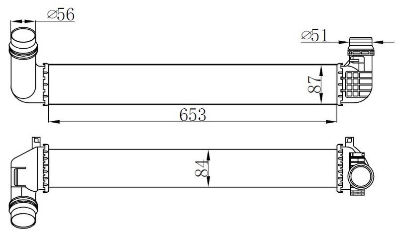 Turbo Radyatörü Intercooler Fluence 10&gt; 1.5Dcı 657X89x85 2 Sıra Alb Sistem 144960024R-144966078R
