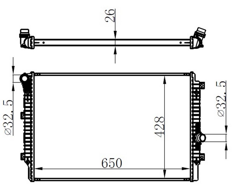 Radyator Brazing Mt 650X628x26 Caddy Iv 2.0 Tdı 2015 65336 5K0121251Q