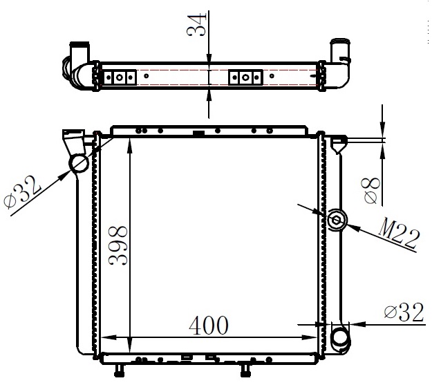 Radyatör Exp-R9-R11 360X370x18 Alüminyum 7700765602-7700759196-7701406496
