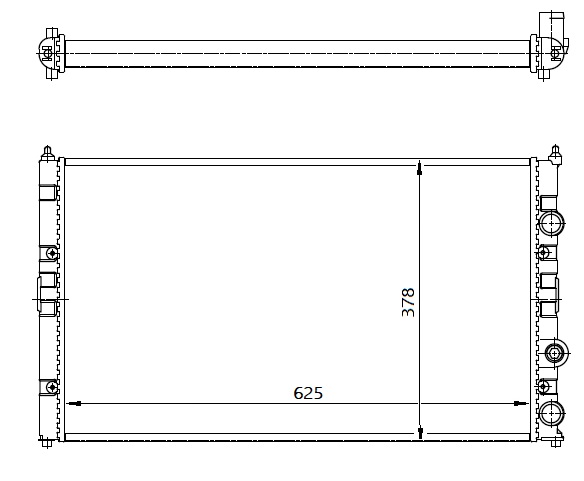 Radyatör Passat-Golf Iıı 2.8 Vr6-Polo-Lupo 1.4 16V-1.7Sdı-Ibıza Iı-Cordoba-Arosa Ac Mek 627X377x34 1H0121253BE-6N0121253M-1H0121253BJ