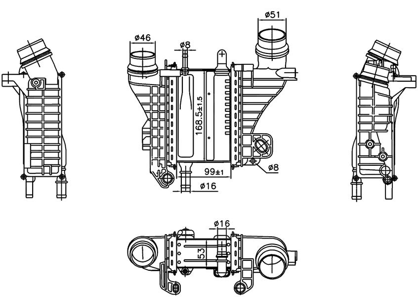 Turbo Radyatörü Adblue Kazanlı Renault Megane Iv 16&gt; Clıo V 19&gt; Captur Iı 20&gt; Kangoo Iıı 23&gt;Duster Iı 18&gt; Nıssan Qashqaı Iı J11 18&gt; 1.5Bluedci K9k 144967867R-144616325R-1449600Q0K