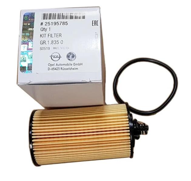 Yağ Filtresi Mokka-Zafıra-Cruze 1.4 Net-1.6 Xer 25195785-25195775